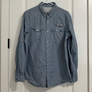 Columbia Denim Blue Long Sleeve Shirt